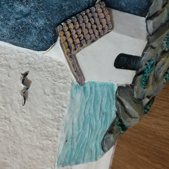 Faith Rollins By the Sea Harlequin Lighthouse Stepping Stone Hanging Wall Plaque - Picture 3 of 7